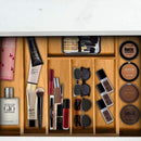 8 Grid Bamboo Kitchen Drawer Organizer Silverware Storage Container Box and Cutlery Tray