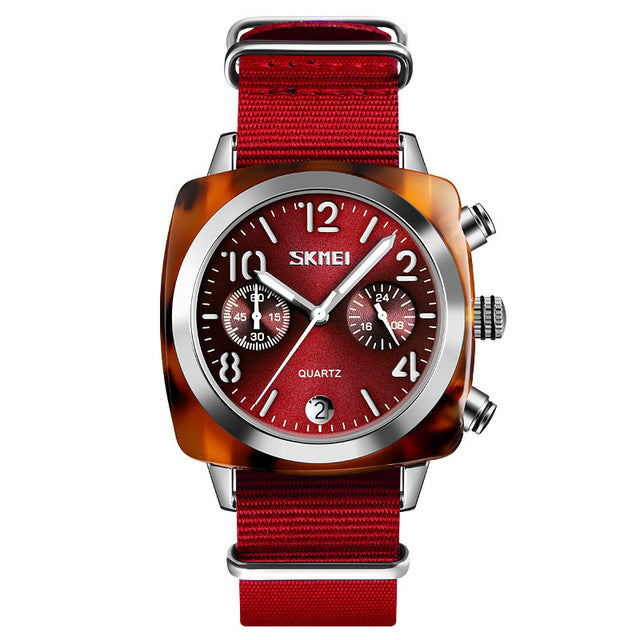SKMEI 9186 Unique Design Multi-dial Luminous Waterproof Women Wristwatch Quartz Watch