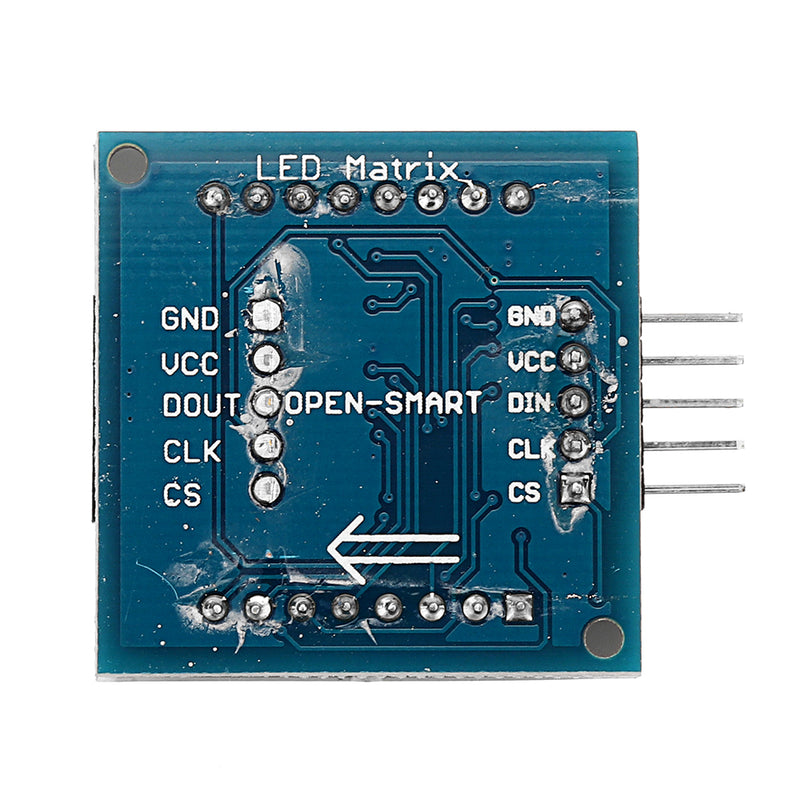 5pcs OPEN-SMART Dot Matrix LED 8x8 Seamless Cascadable Red LED Dot Matrix F5 Display Module