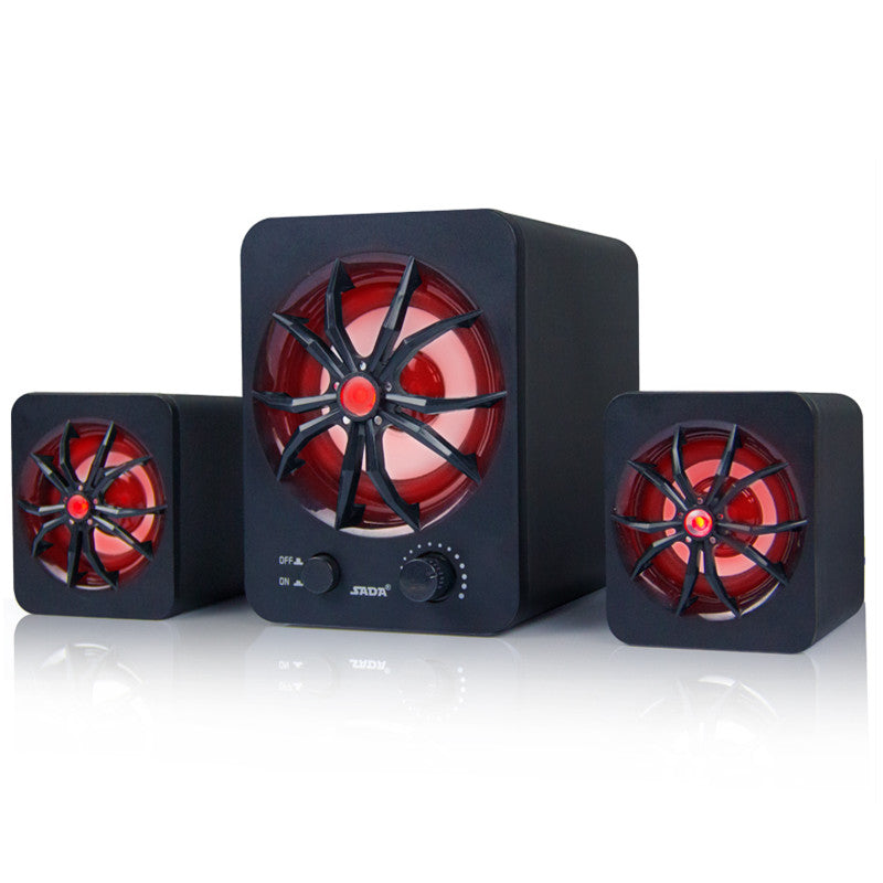 SADA D-207 Portable LED Light Light-weight 3.5mm Aux-in Wired Speaker for Mobile Phone Tablet