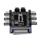 Computer Chassis Fan Hub Board FAN HUB Supports 8-way Fan 4P Power Supply 3-speed Governor