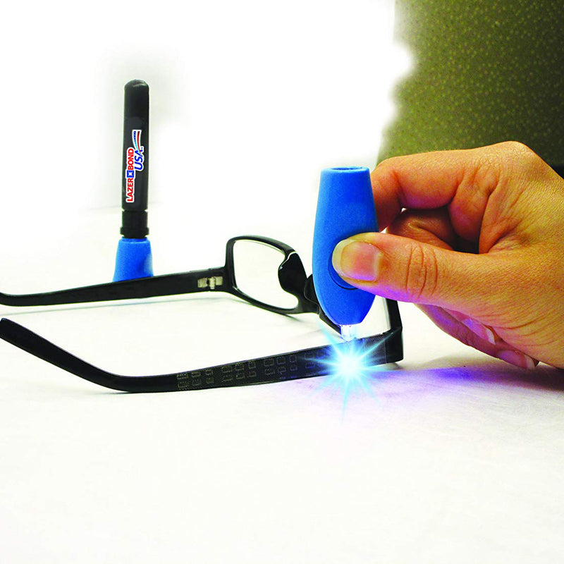 KCASA Lazer Bond 3 Second Rapid Repair UV Light Fix Liquid Sealer Extra Batteries Universal UV Glue