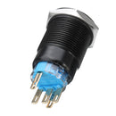 12V 5 Pin 19mm Led Metal Push Button Momentary Power Switch Waterproof Switch Black