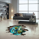 Miico Creative 3D Dream Float Sea Island Broken Wall Removable Home Room Decorative Decor Sticker