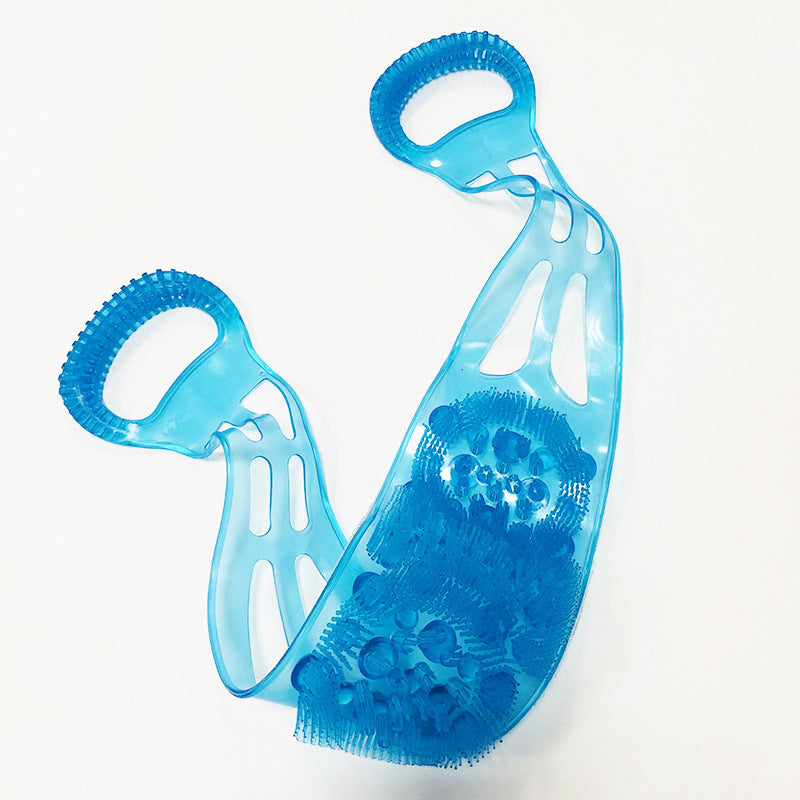 Scrubber Massage Pad With Bathroom Shower Rubbing Strap