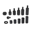 Suleve M3NH16 780Pcs M3 Nylon Screw Black Hex Screw Nut Nylon PCB Standoff Assortment Kit