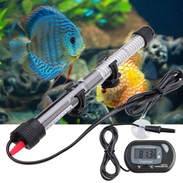 100/200/300W Aquarium Submersible Water Heater Rod Fish Tank Heater LCD Screen
