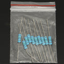 500pcs 50 Value 1Ohm-1M 1W (1 Watt) Metal Film Resistor Assortment Kit