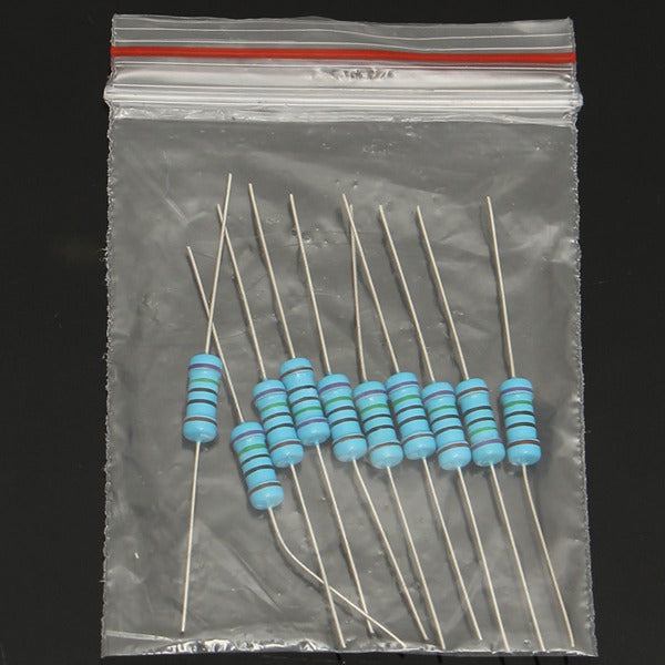500pcs 50 Value 1Ohm-1M 1W (1 Watt) Metal Film Resistor Assortment Kit