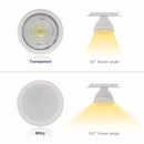 CLAITE AC220V Transparent Milky White Lamp Cover GU10 MR16 5W 7W LED Spotlight Bulb for Home Indoor Decor