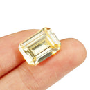 Gentle Yellow Gemstone Zircon 11.50ct 10x14mm Rectangle VVS Cut AAAA+ Jewelry Decorations