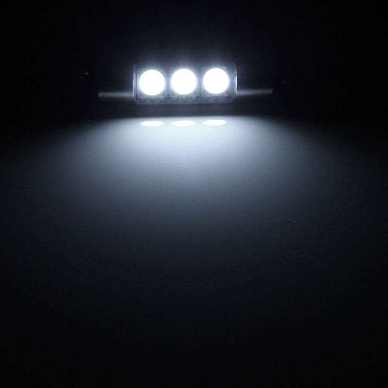 White 29mm 3SMD Festoon LED Replacement Bulb For Car Vanity Mirror Light