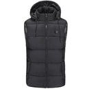 Electric Winter Warm Heated Waistcoat USB Charging Cotton Intelligent Heating Hooded Jacket Clothing