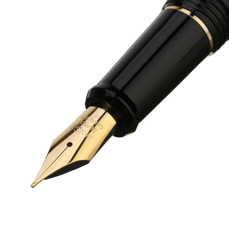 Luxury Wingsung 698 Piston Fountain Pen 0.5mm Softer Nib Unique Writing Ink Pens Supplies