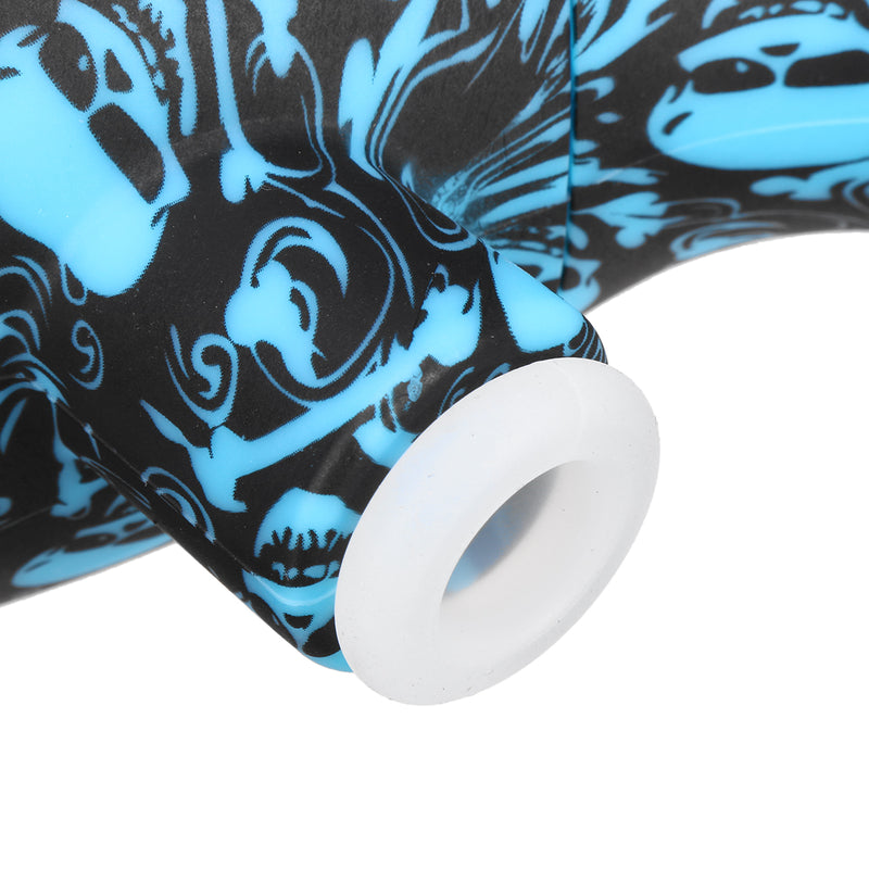 Portable Silicone Hoo-kah Water Pipe Tob-acco Ciga-rette Skull Pipe 13.5 Inch