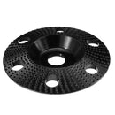 Drillpro 100mm Tungsten Carbide See Through Wood Shaping Disc Bevel Carving Disc with Hole 16mm Bore Sanding Grinder Wheel for 100 115 Angle Grinder