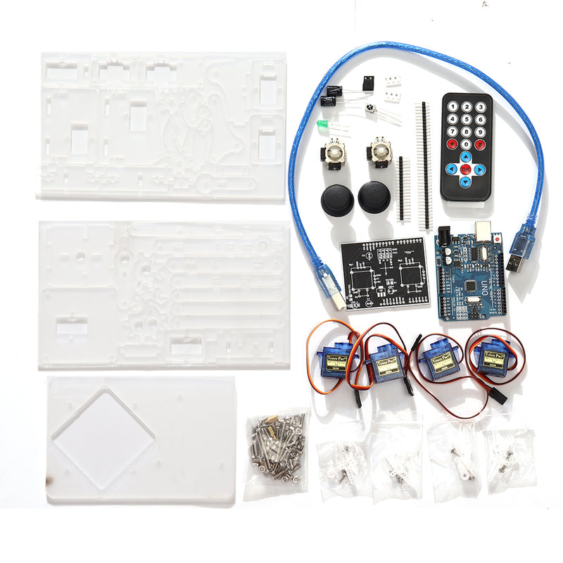 Desktop Robotic Arm Acrylic Manipulator UNO Robot Electronic DIY Kit