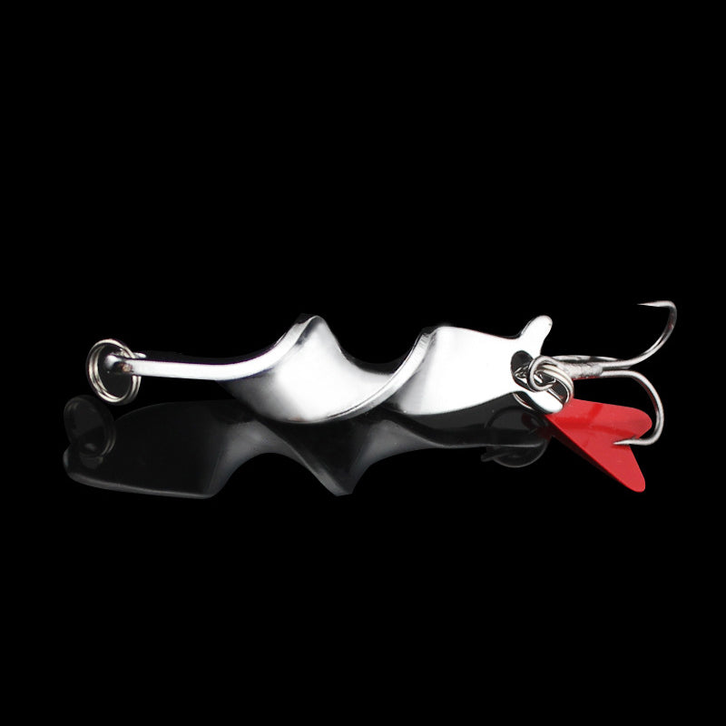 1PCS 10g 14g 21g 28g Metal Spiral Spinner Hard Baits Spoon Fishing Lure Treble Hook Spinner