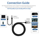 Bakeey USB-C Adapter Converter to 4K HD Display Port + 100W Type-C PD Charging Port for Smart Phone Tablet Laptop MacBook