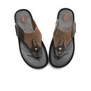 Men's Leather Rubber Sandals Slippers Waterproof Quick Drying Beach Bath Walking Slippers