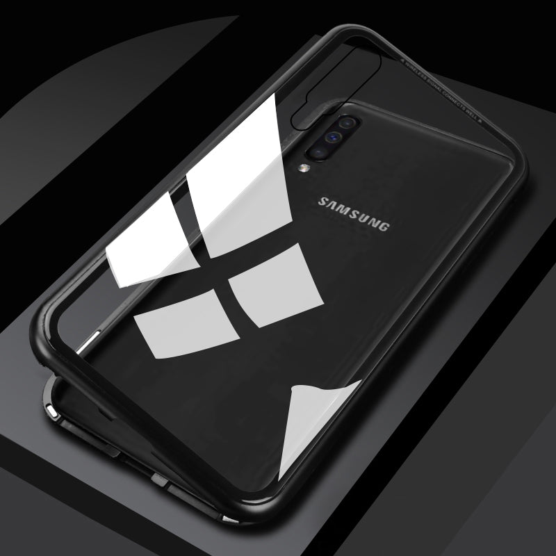 Bakeey Magnetic Adsorption Aluminum Alloy Tempered Glass Protective Case + Mofi 2.5D AGC Tempered Glass Screen Protector For Samsung Galaxy A50 2019