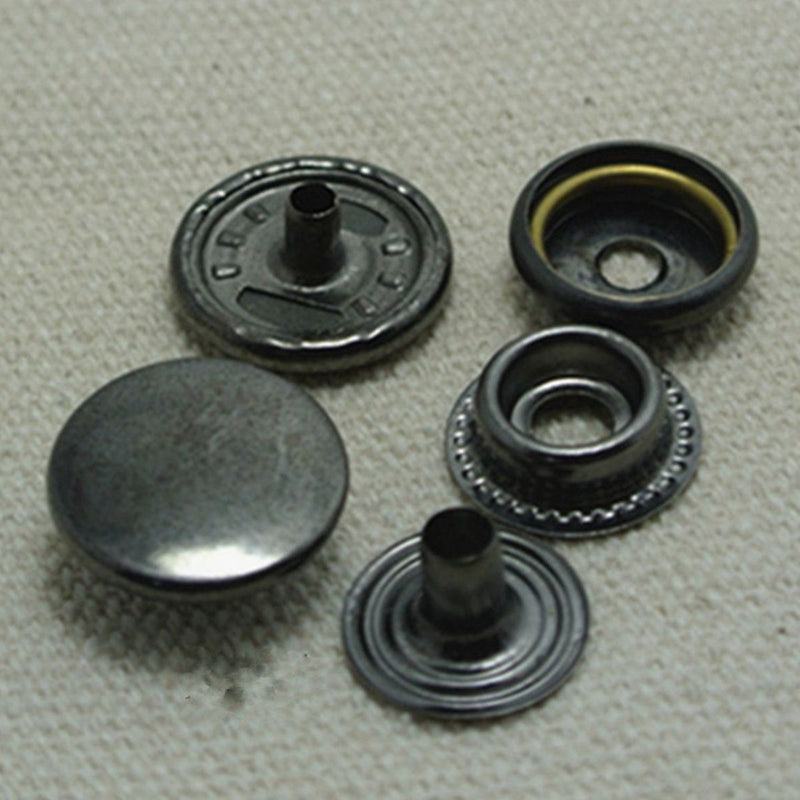 15/17mm Brass Bronze Snap Fastener Popper Press Stud Rivet Sewing Leather Buttons Craft