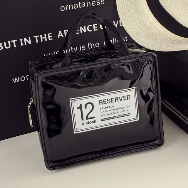 Waterproof Makeup Bag Portable PVC Lunch Bag Tote Bags Food Picnic Insulation Cooler Outdoor Ice Bag