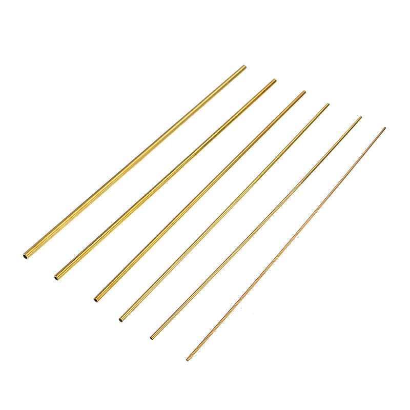 3-8mm Diameter Brass Hollow Round Tube Rod Lathe Bar Stock Kit Assorted for DIY Craft Tool Length 50cm