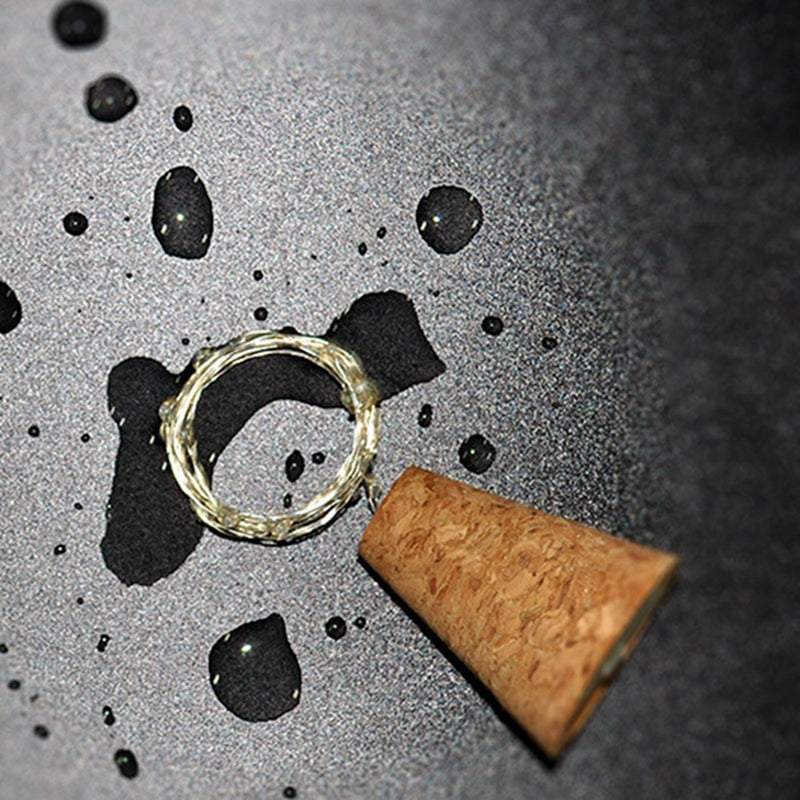 LUSTREON Waterproof Timer Setting Copper Wire 20LED Cork Bottle String Light for Bar Home Christmas Party