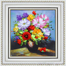 40x50cm 3D Silk Ribbon Flowers of Spring Cross Stitch Kit Embroidery DIY Handwork Home Decoration