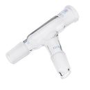 24/29 75 Degree Three-way Borosilicate Glass Distillation Adapter Connector Distilling Tube w/ Standard Ground Taper Joints