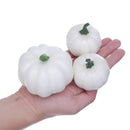 12pcs Halloween White Artificial Pumpkins Harvest Fall Thanksgiving Home Decorations