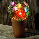 20cm Diameter Solar Powered Colorful LED Night Light Artificial Topiary Ball Outdoor Wedding Garden Lamp
