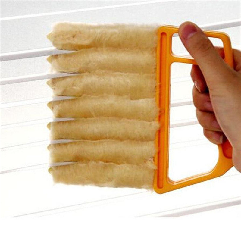 Microfibre Window Shutters Cleaning Brush Vents Clean Air Conditioning Cleaner with 7 Slat Handheld