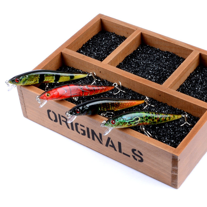 ZANLURE 4pcs/set 10cm 10g Minnow Fishing Lure 0.3m--1.5m Depth Shallow Water Artificial Hard Baits