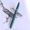 Wingsung 601 0.5mm Fine Nib Fountain Pen Metal ABS Body Silver Cap Office School Supplies