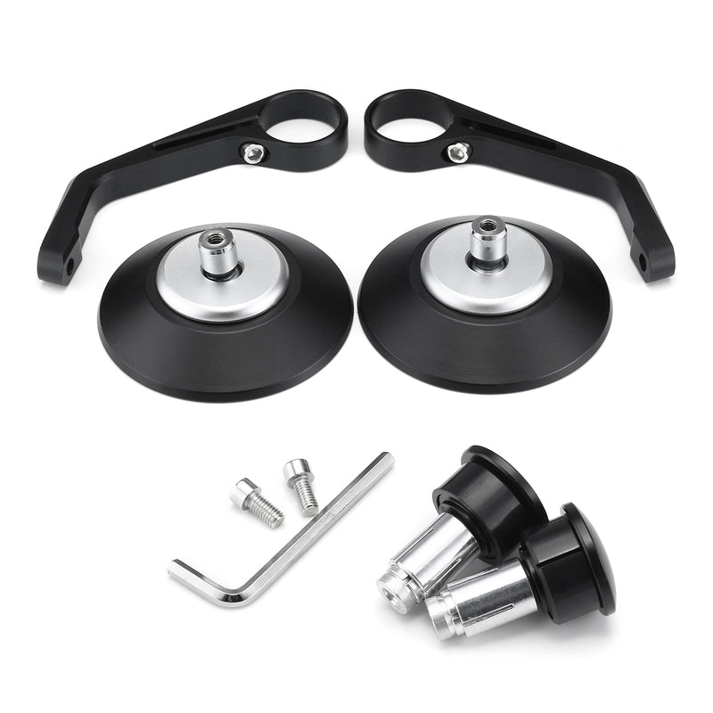 7/8inch Round Handlebar Rearview Mirrors Universal Motorcycle Handle Bar End Cafe Racer