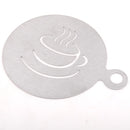 Coffee Spray Mold Decorating Stainless Steel Thick Coffee Making Mould Coffee Pattern Art Mold Tools