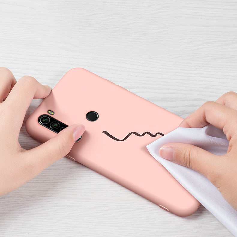For Xiaomi Redmi Note 8T Case Bakeey Smooth Liquid Silicone Rubber Back Cover Protective Case