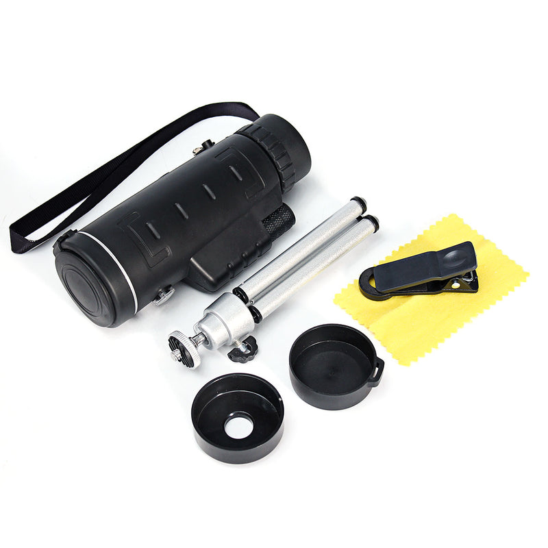 40X60 Zoom Optical Lens Monocular Telescope + Clip + Tripod For Mobile Phone