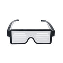 LUSTREON USB Chargeable LED Party Light Up Glasses with 8 Patterns for Nightclub Christmas Wearing