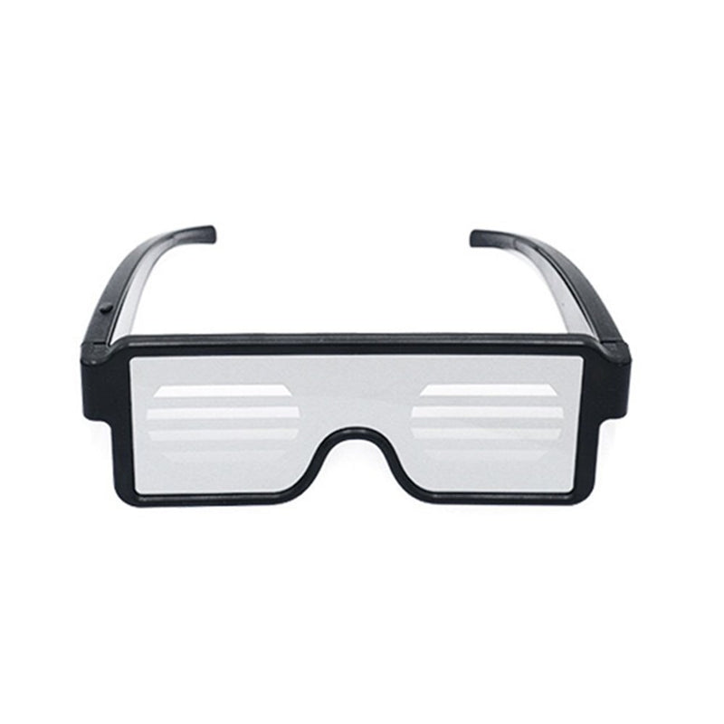 LUSTREON USB Chargeable LED Party Light Up Glasses with 8 Patterns for Nightclub Christmas Wearing