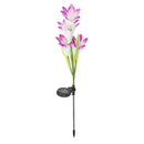 2pcs 4LED Solar Power Lily Flower Stake Light Multicolor Changing Waterproof Outdoor Garden Lamps