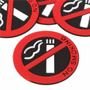 5pcs Rubber Adhesive Sticker Car Office Notice Warning Logo NO SMOKING Sign