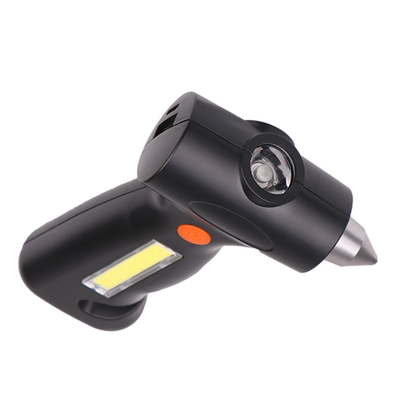 Multifunction EDC Tool USB 1200mAh Flashlight Hammers Cutter Magnetic Emergency Survival Tool