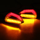 4Pcs 12V Motorcycle Red LED Turn Signal Indicator Lights For Kawasaki/Yamaha/BMW/Honda/KTM