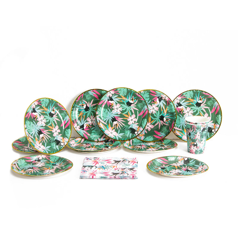 Birthday Party Decorations Set for Boys or Girls Paper Cup Plates Straws Paper Cards