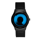 SANDA P1026 Creative Real-time Pattern Dial Leather Mesh Belt Strap Men Quartz Watch