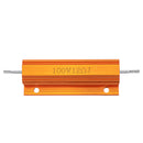 RX24 100W 12R 12RJ Metal Aluminum Case High Power Resistor Golden Metal Shell Case Heatsink Resistance Resistor