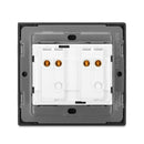 1/2/3/4Gang Wall Touch Switch Tempered Glass Panel LED Light Free Click Switch Control
